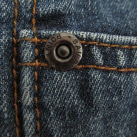 BAILEY'S POINT GIRL'S SIZE 12 JEANS MED BLUE SLUB DENIM FLARE LEG METAL EYELETS - Picture 5 of 13